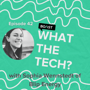 What The Tech Episode 42: “Every job is a climate job” with Sophia Wennstedt of Blip Energy